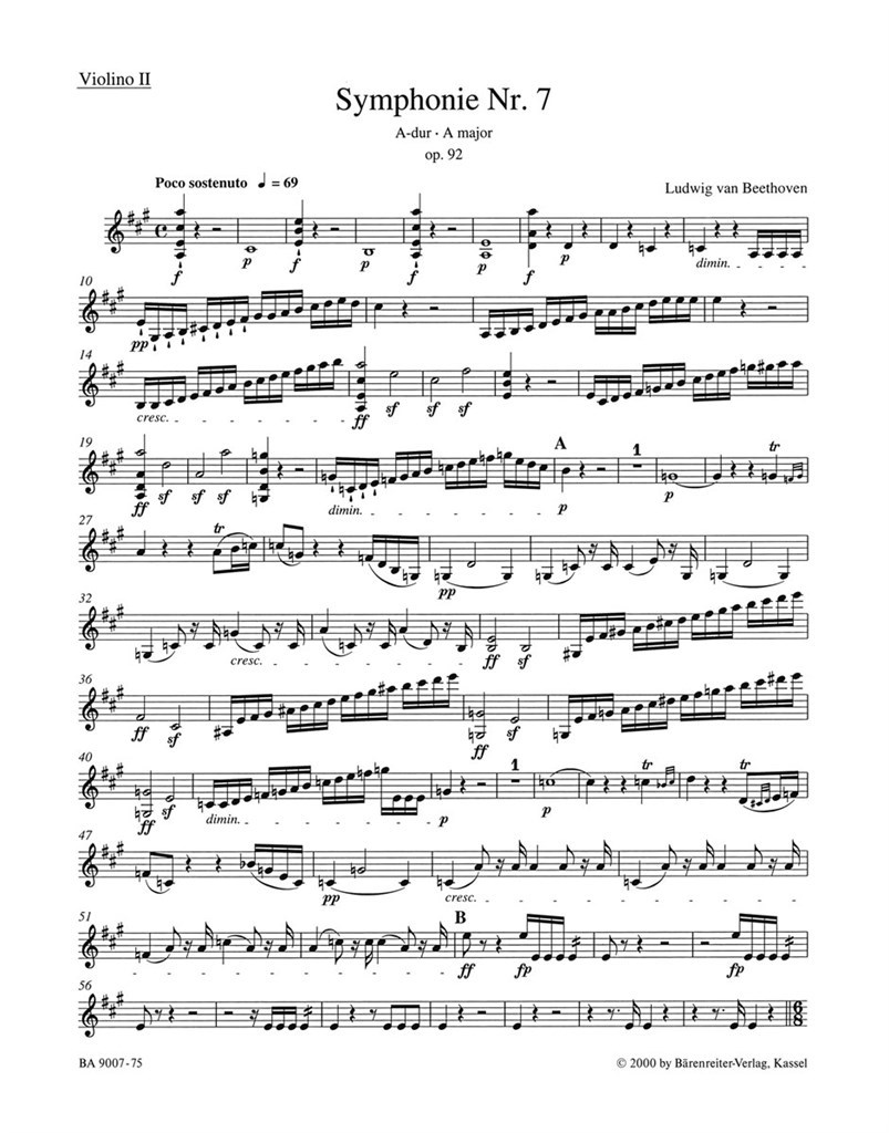 Symphony in A major No. 7